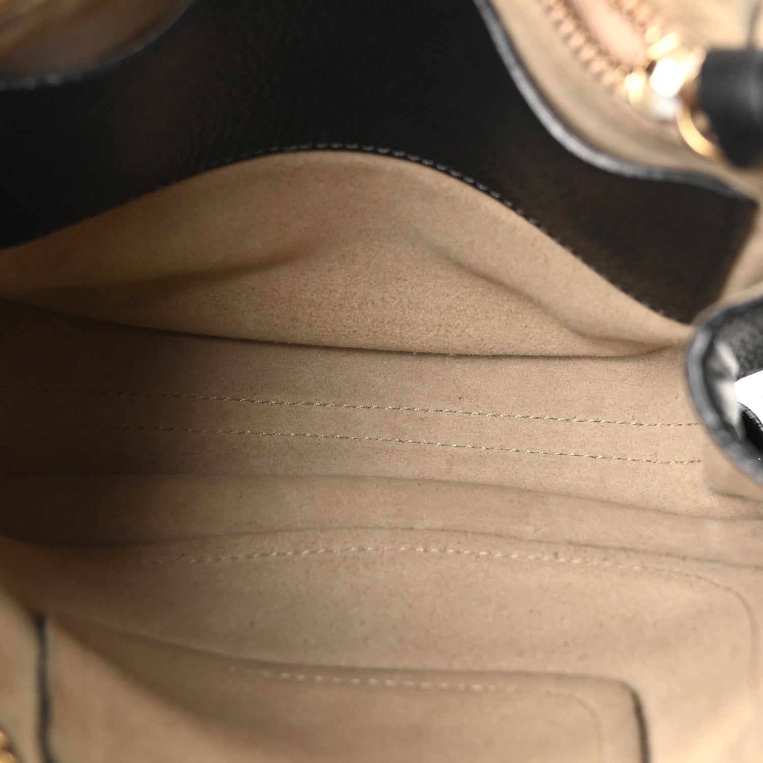 Grained Calfskin Mini Hayley Hobo Black