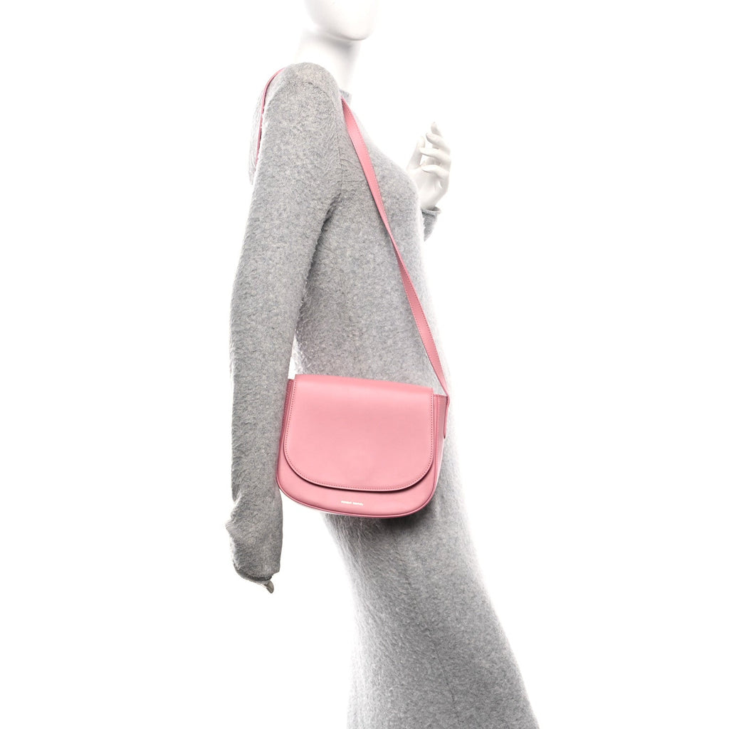 Calfskin Flap Crossbody Bag Peony