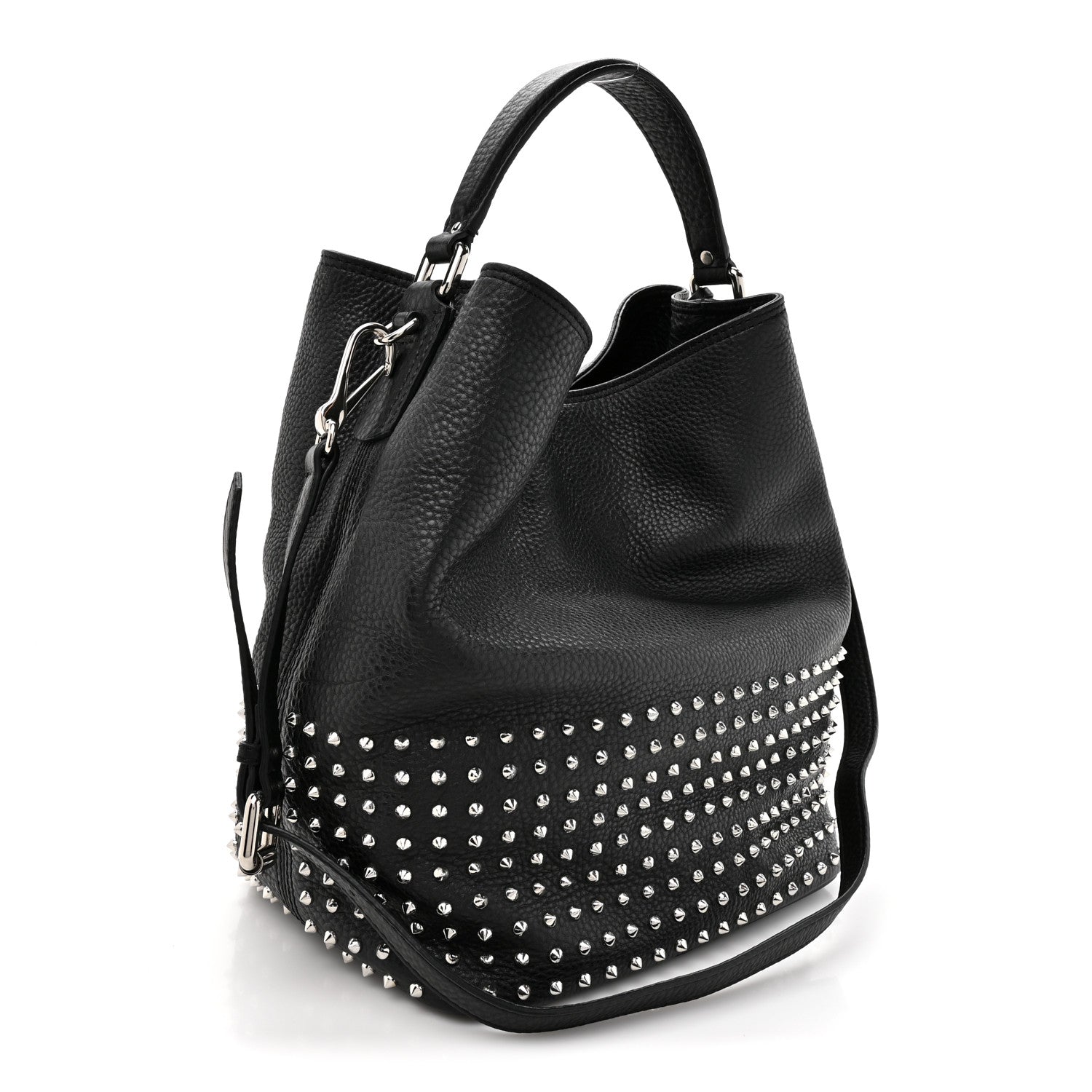 Calfskin Studded Medium Susanna Hobo Black