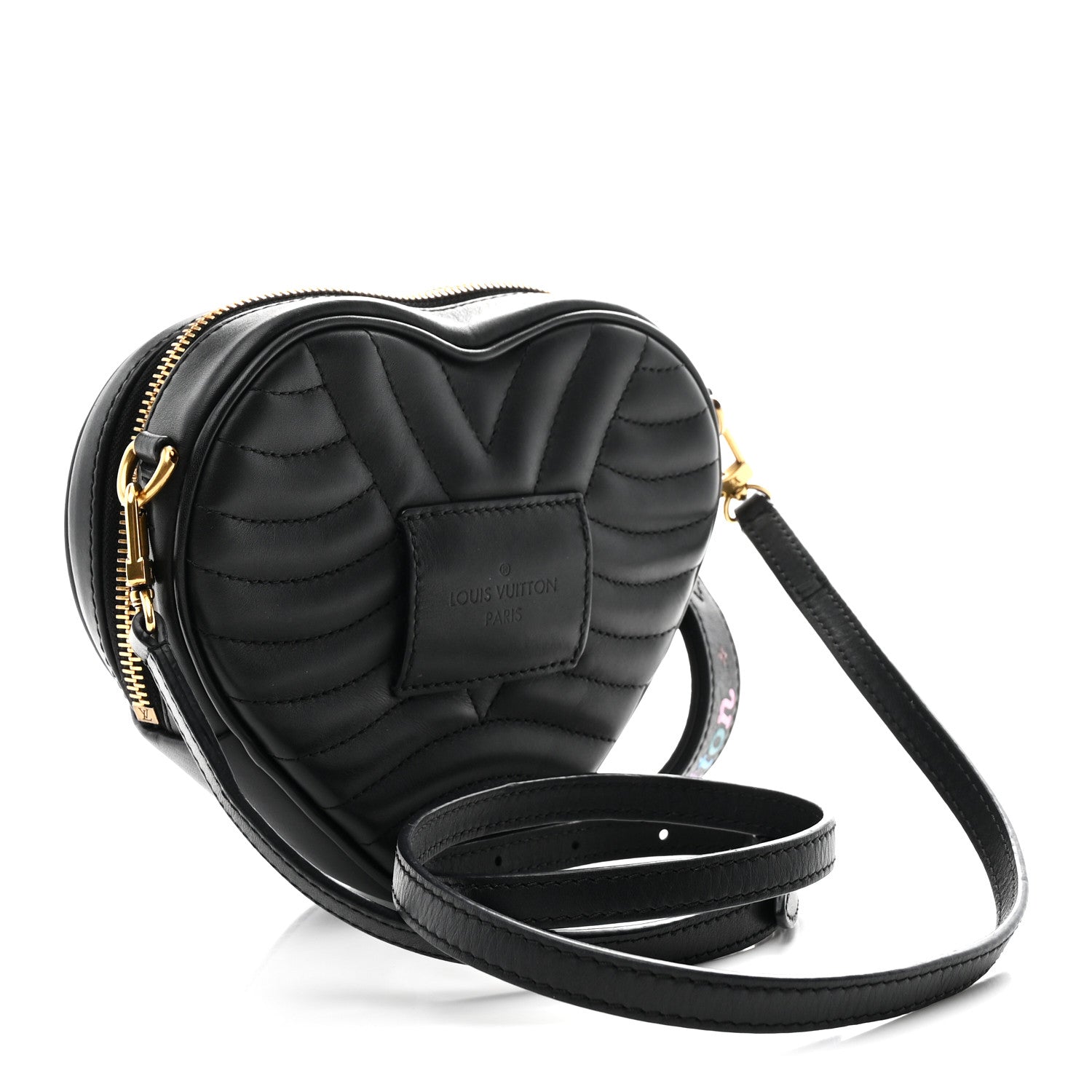 Calfskin New Wave Heart Bag Black
