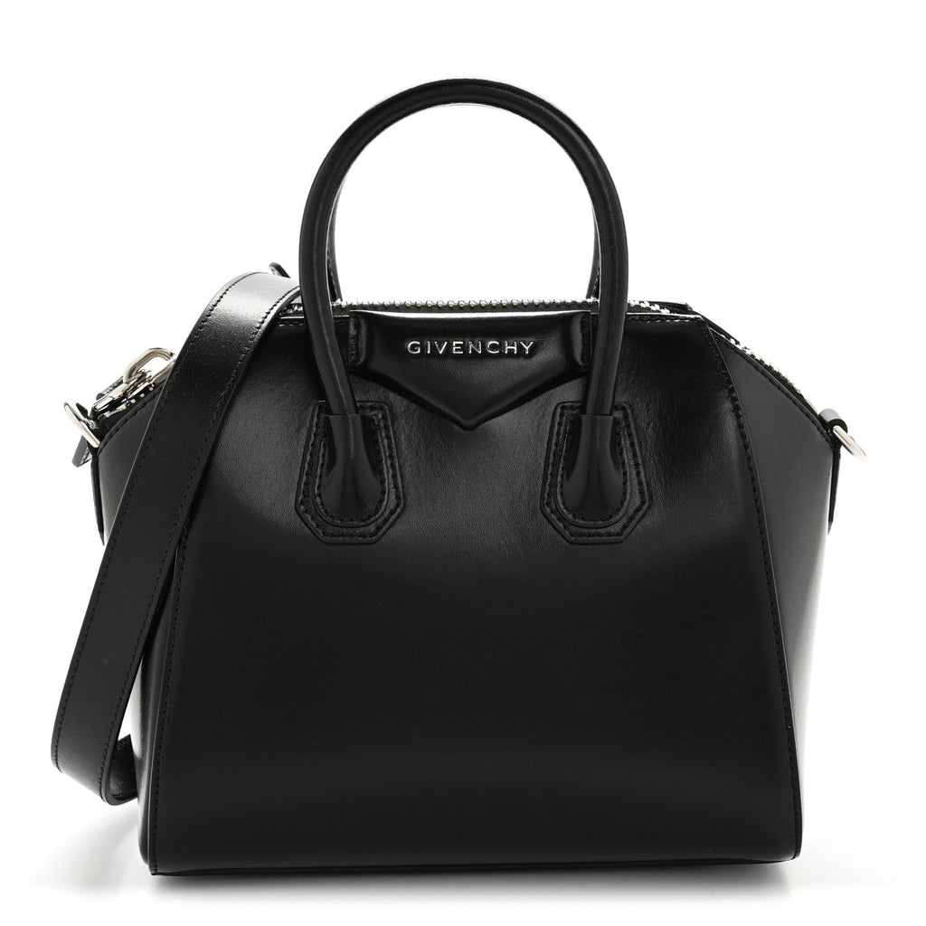 Shiny Lord Calfskin Mini Antigona Black
