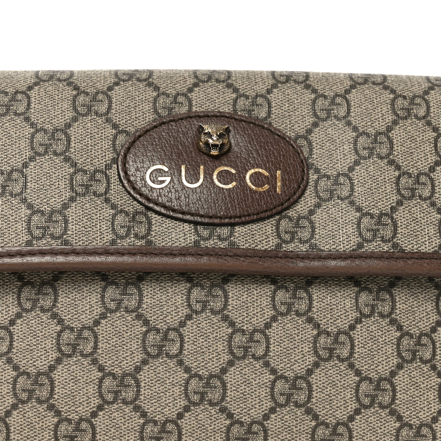 GG Supreme Monogram Neo Vintage Web Belt Bag Brown