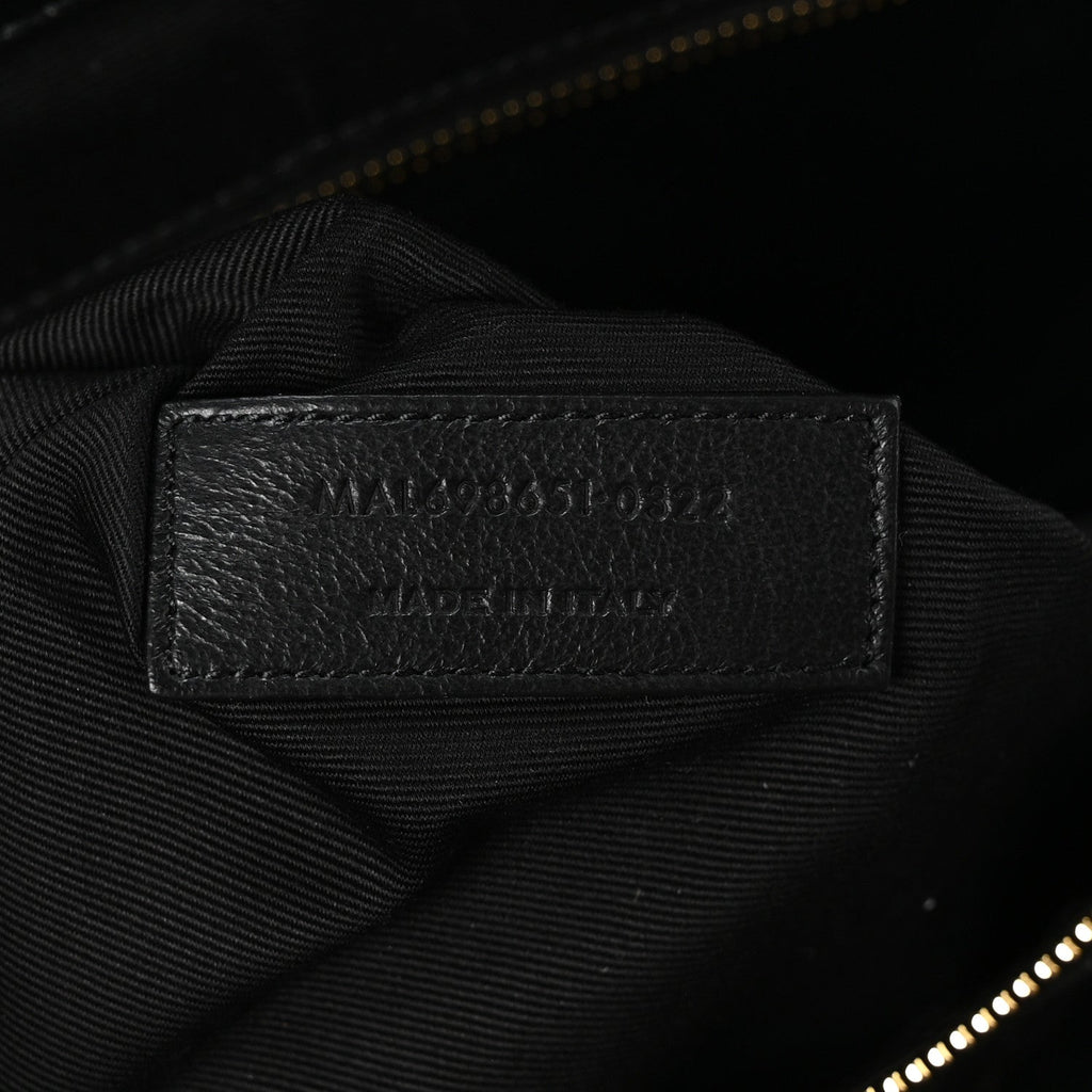 Lambskin Quilted Maxi Icare Shopping Tote Black
