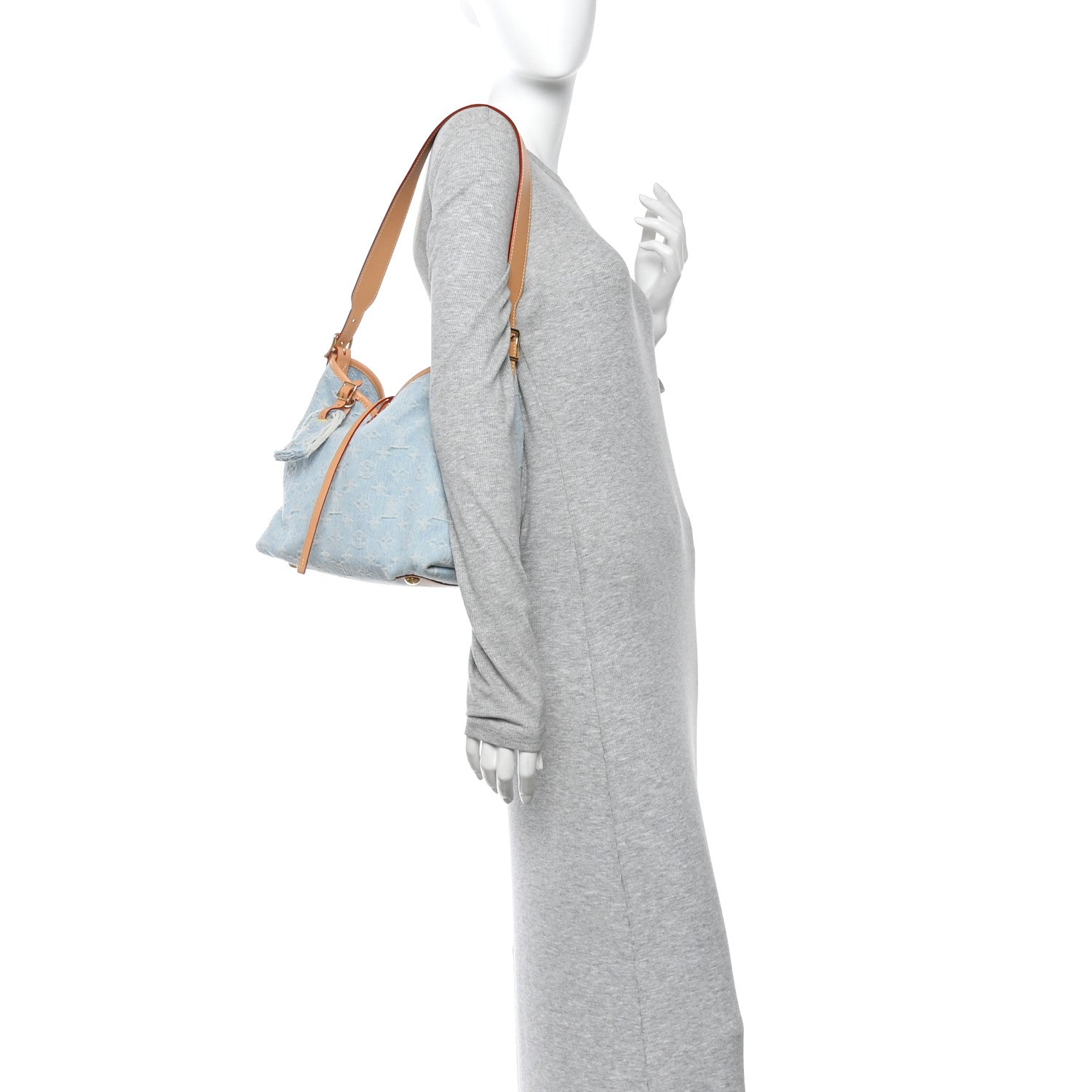 Monogram Denim CarryAll PM Sky Blue