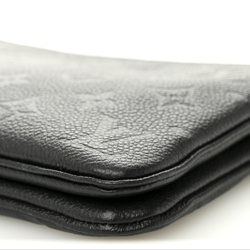 Empreinte Double Zip Pochette Black