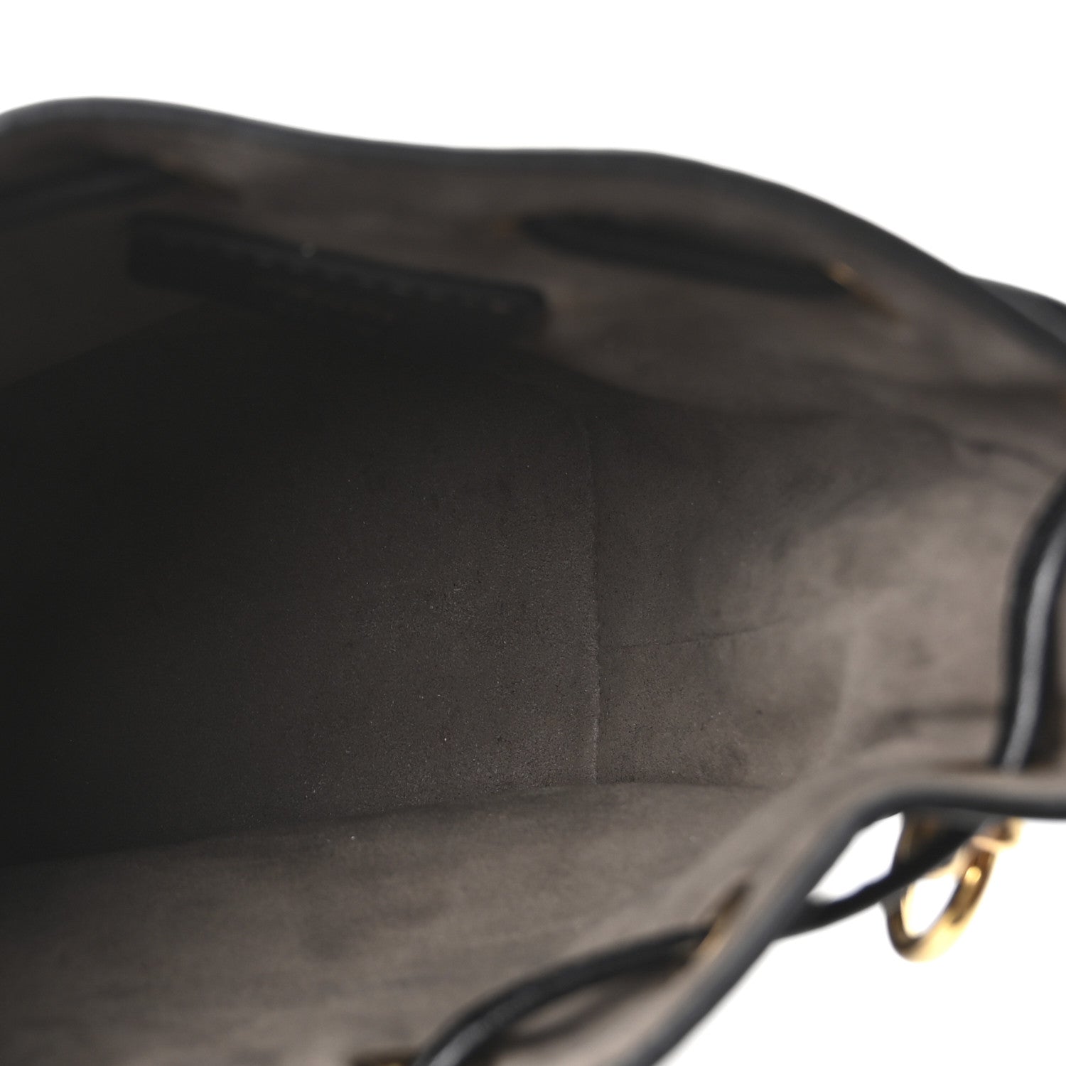 Vitello Liberty F is Fendi Bi-Color FF 1974 Embossed Mini Mon Tresor Bucket Bag Maya Black