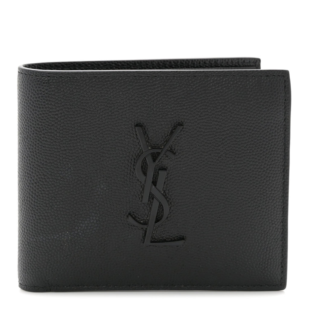 Grain De Poudre Monogram Monochrome Bifold Wallet Black