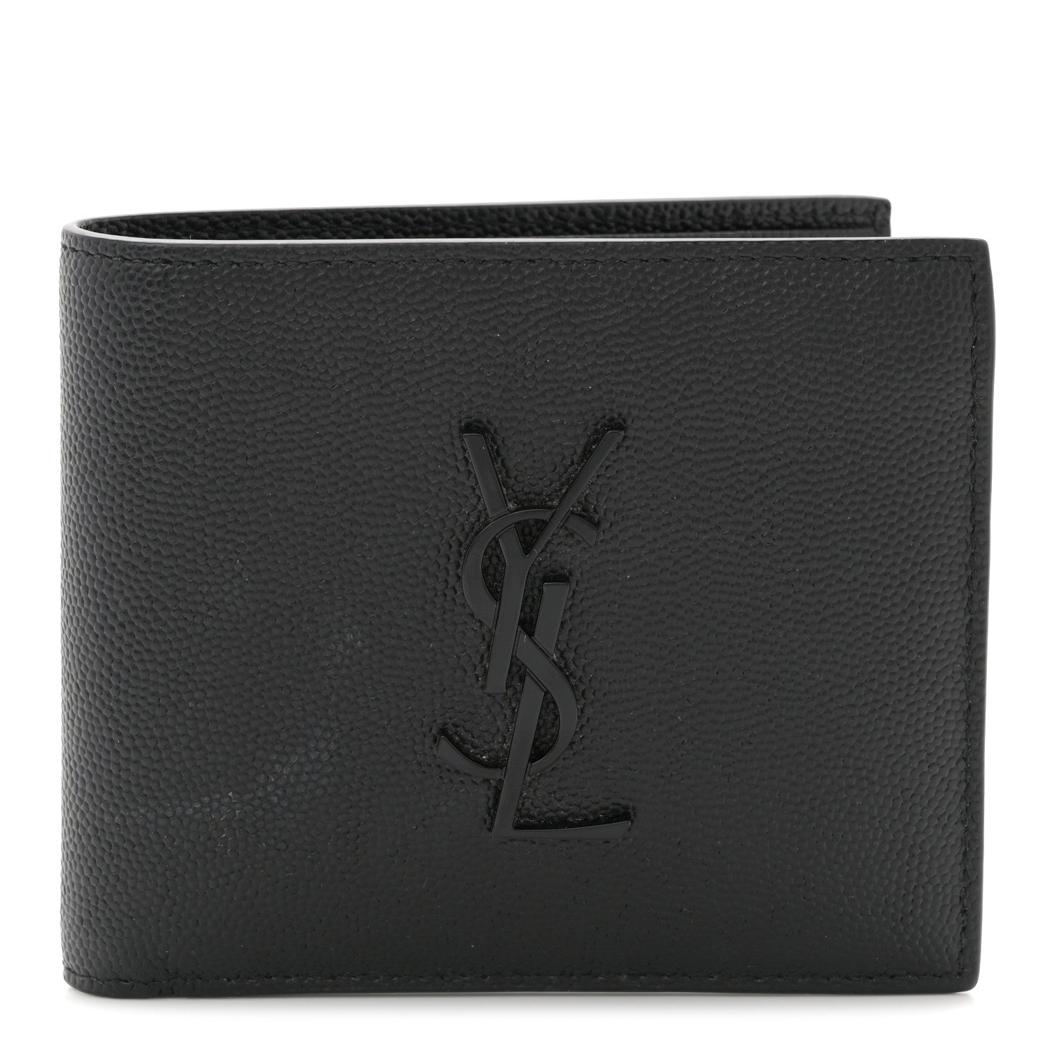 Grain De Poudre Monogram Monochrome Bifold Wallet Black