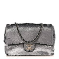 Sequin Small Single Flap Silver