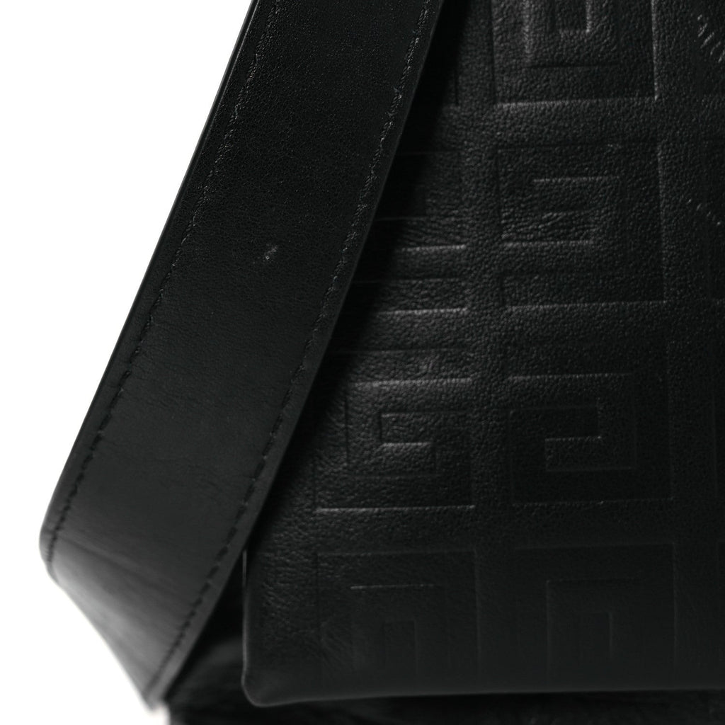 Soft Calfskin 4G Embossed Medium Shoulder Bag Black
