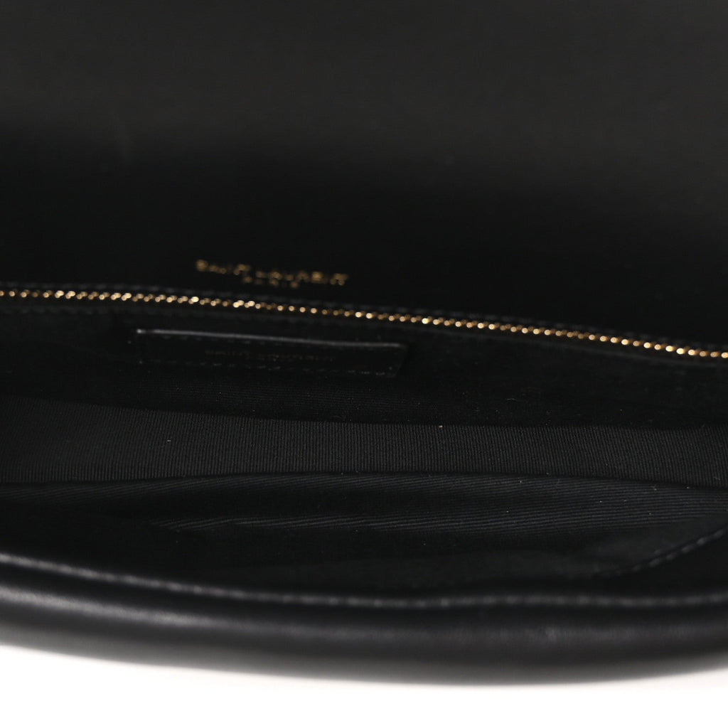 Plunged Lambskin Calypso Black