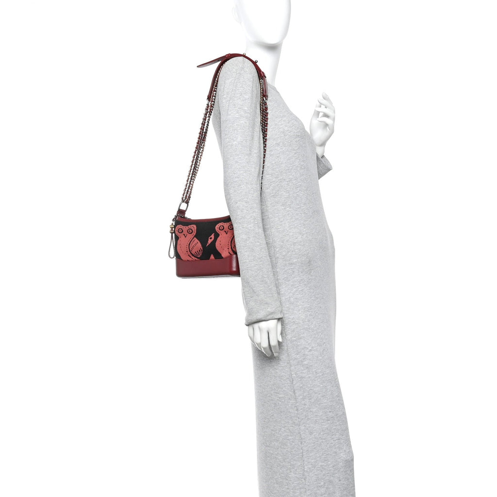 Knit Calfskin Small Gabrielle Hobo Red