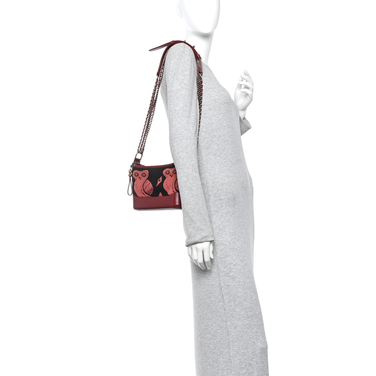 Knit Calfskin Small Gabrielle Hobo Red