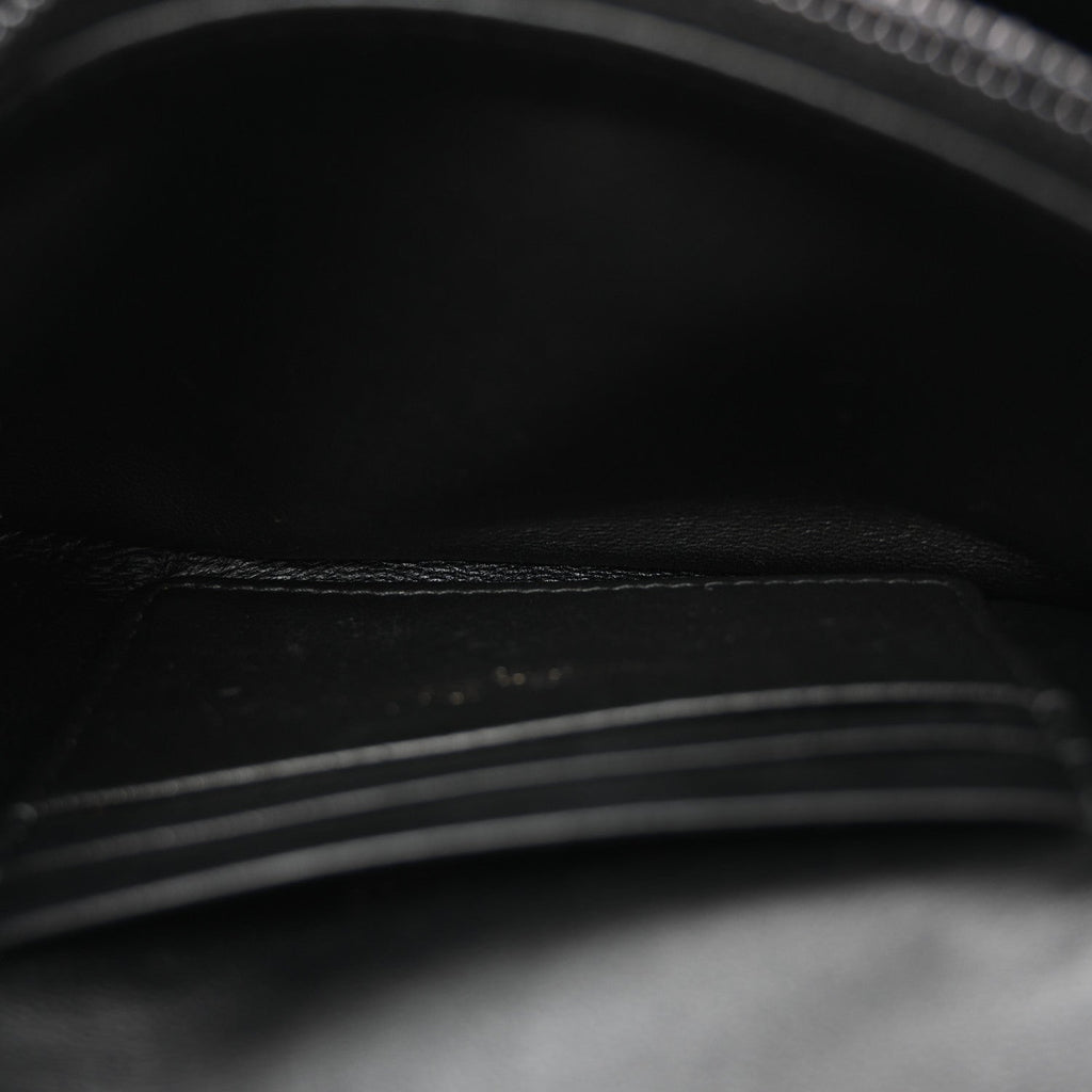 Calfskin Star Motif Macrocannage Mini Caro Bag Black