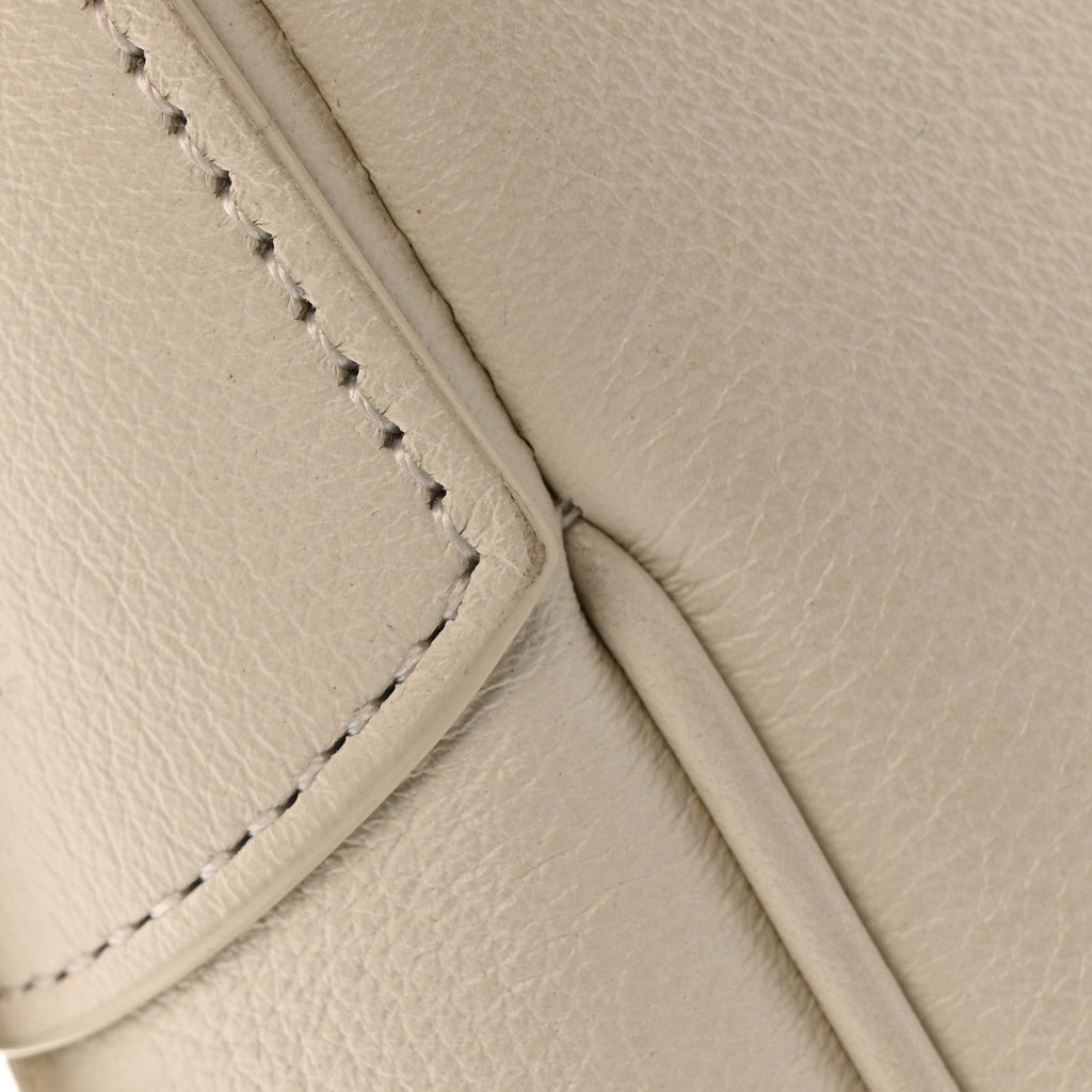 Supple Calfskin Cuir Triomphe Heloise Shoulder Bag White