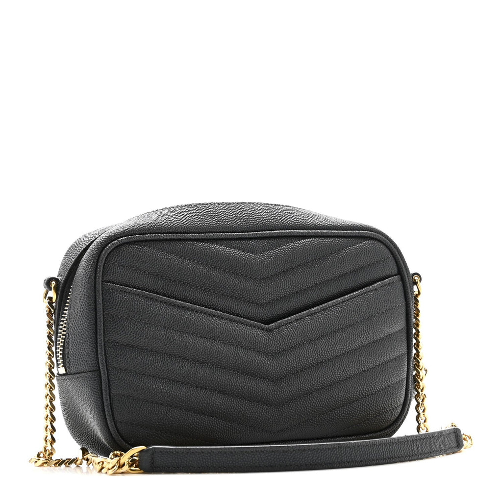 Grain De Poudre Matelasse Monogram Mini Lou Camera Bag Dark Smog