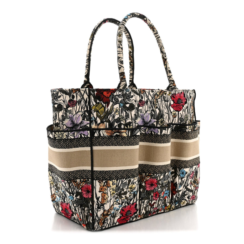 Canvas Embroidered Mille Fleurs Catherine Tote Multicolor