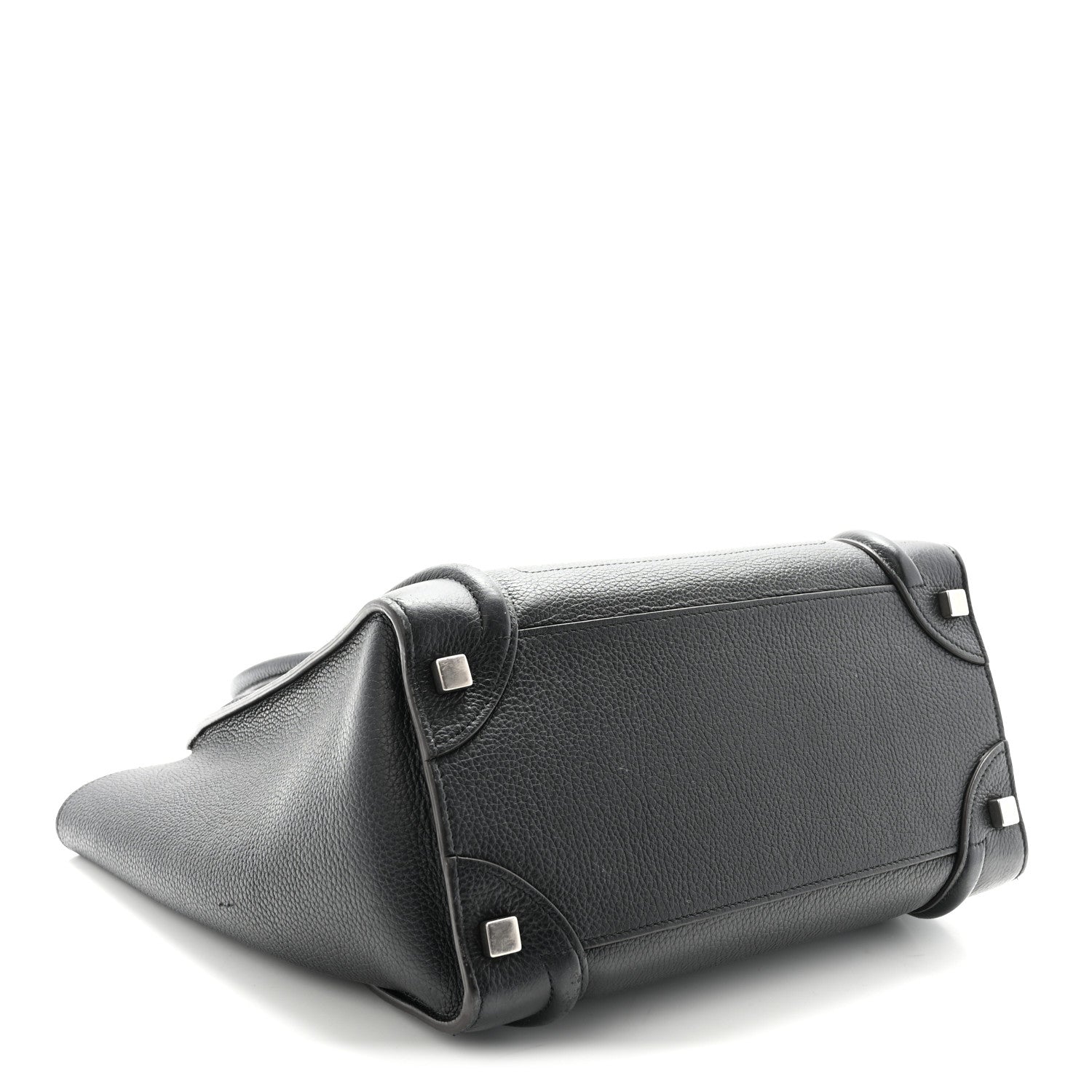 Drummed Calfskin Micro Luggage Black