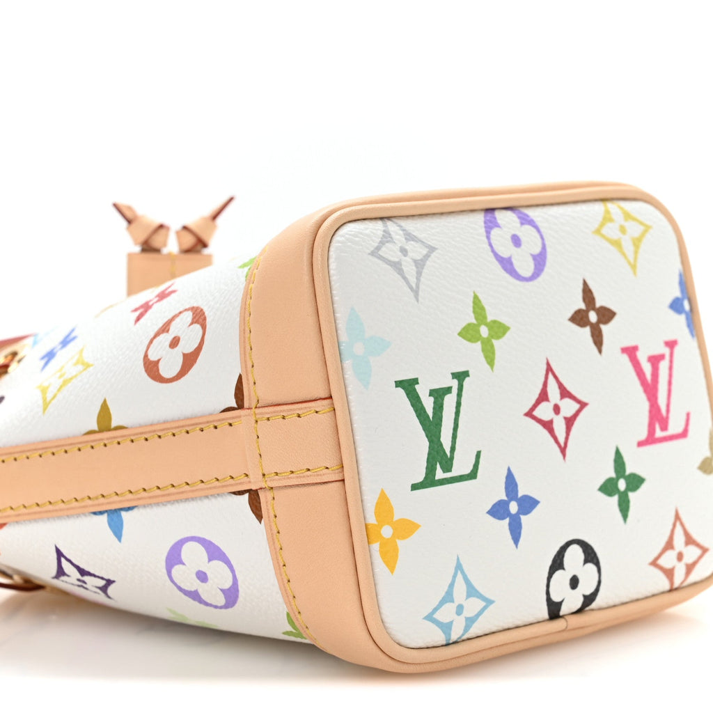 LV x TM Monogram Multicolor Nano Noe NV White