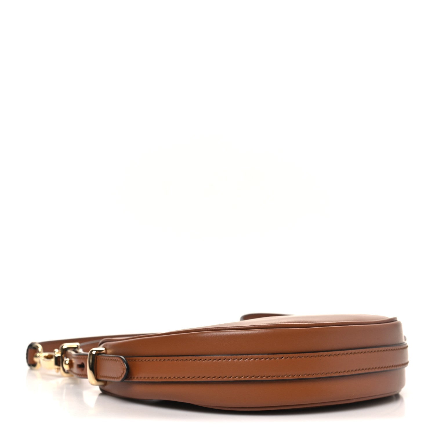 Soft Calfskin Mini Arque Shoulder Bag Cognac