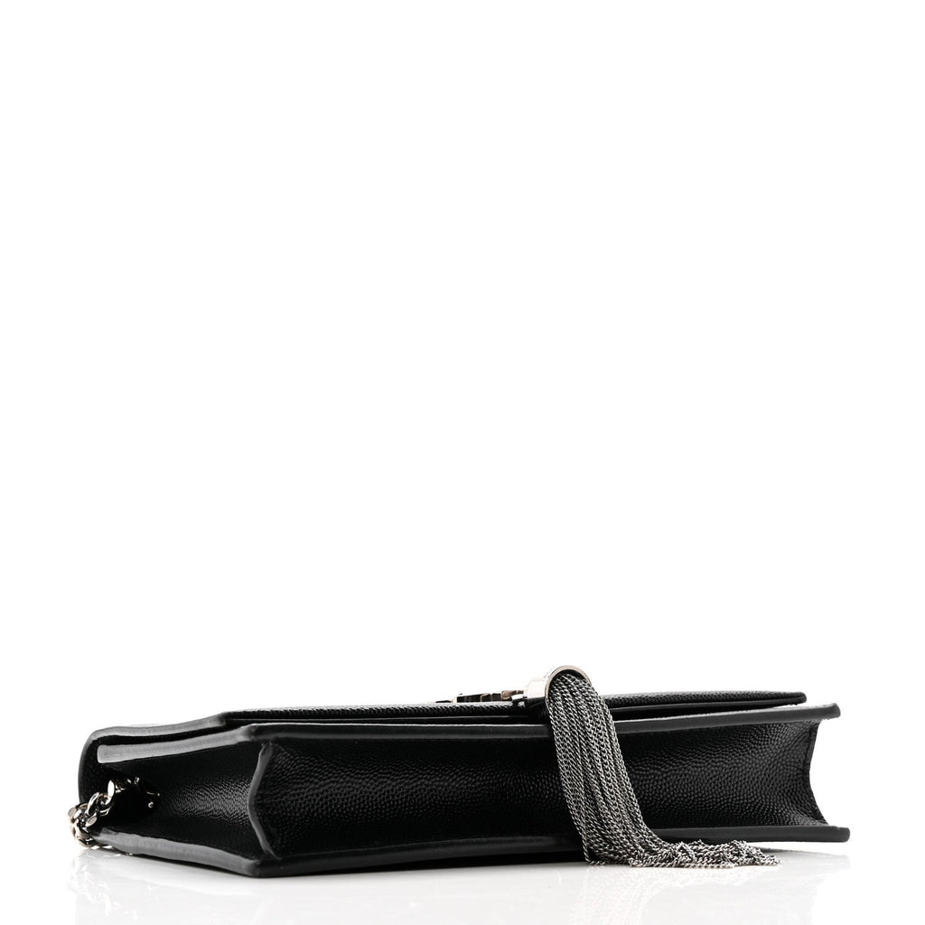 Grain De Poudre Classic Monogram Kate Tassel Chain Wallet Black
