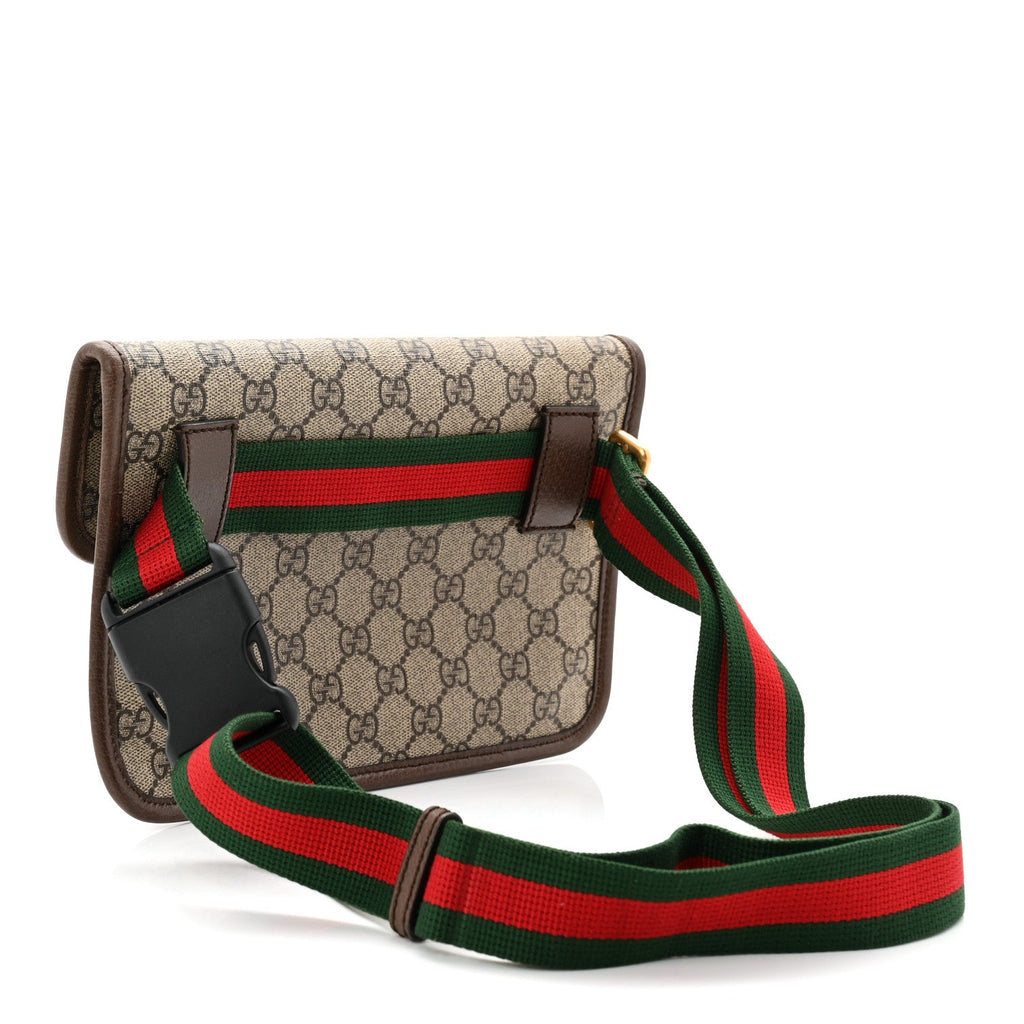GG Supreme Monogram Neo Vintage Web Belt Bag Brown