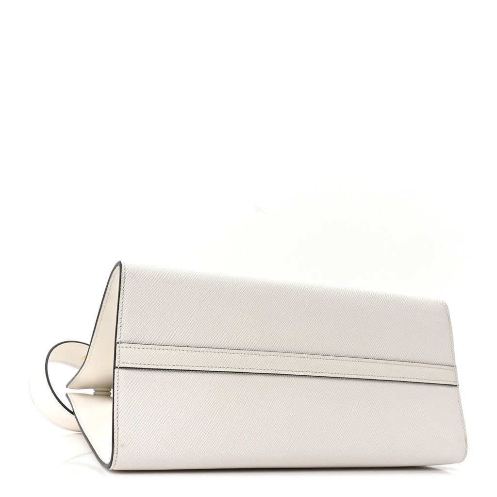 Saffiano Cuir Calfskin Medium Monochrome Top Handle Tote White