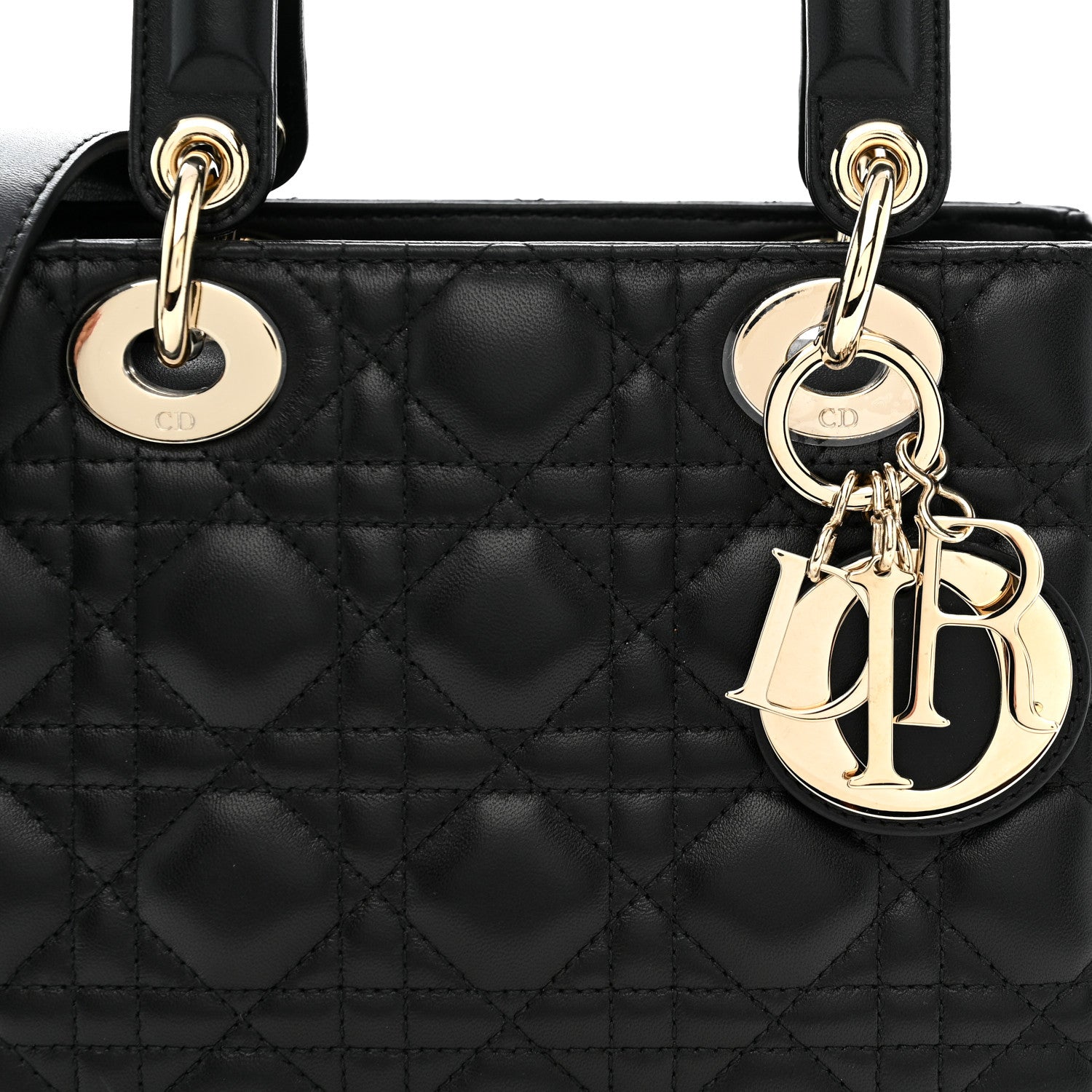 Lambskin Cannage Small My ABCDior Lady Dior Black