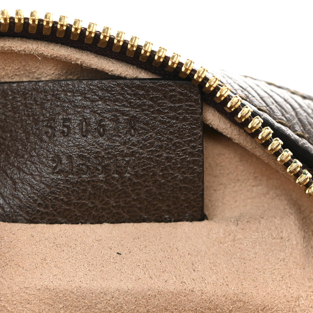 GG Supreme Monogram Web Mini Ophidia Round Shoulder Bag Brown