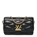 Lambskin Malletage Wallet On Chain GO-14 Black
