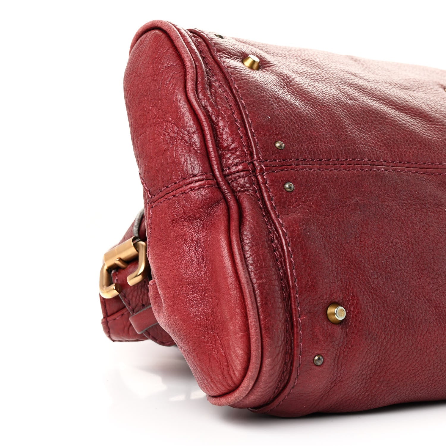 Calfskin Medium Paddington Satchel Dark Red