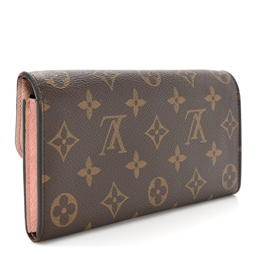 Monogram Emilie Wallet Rose Ballerine