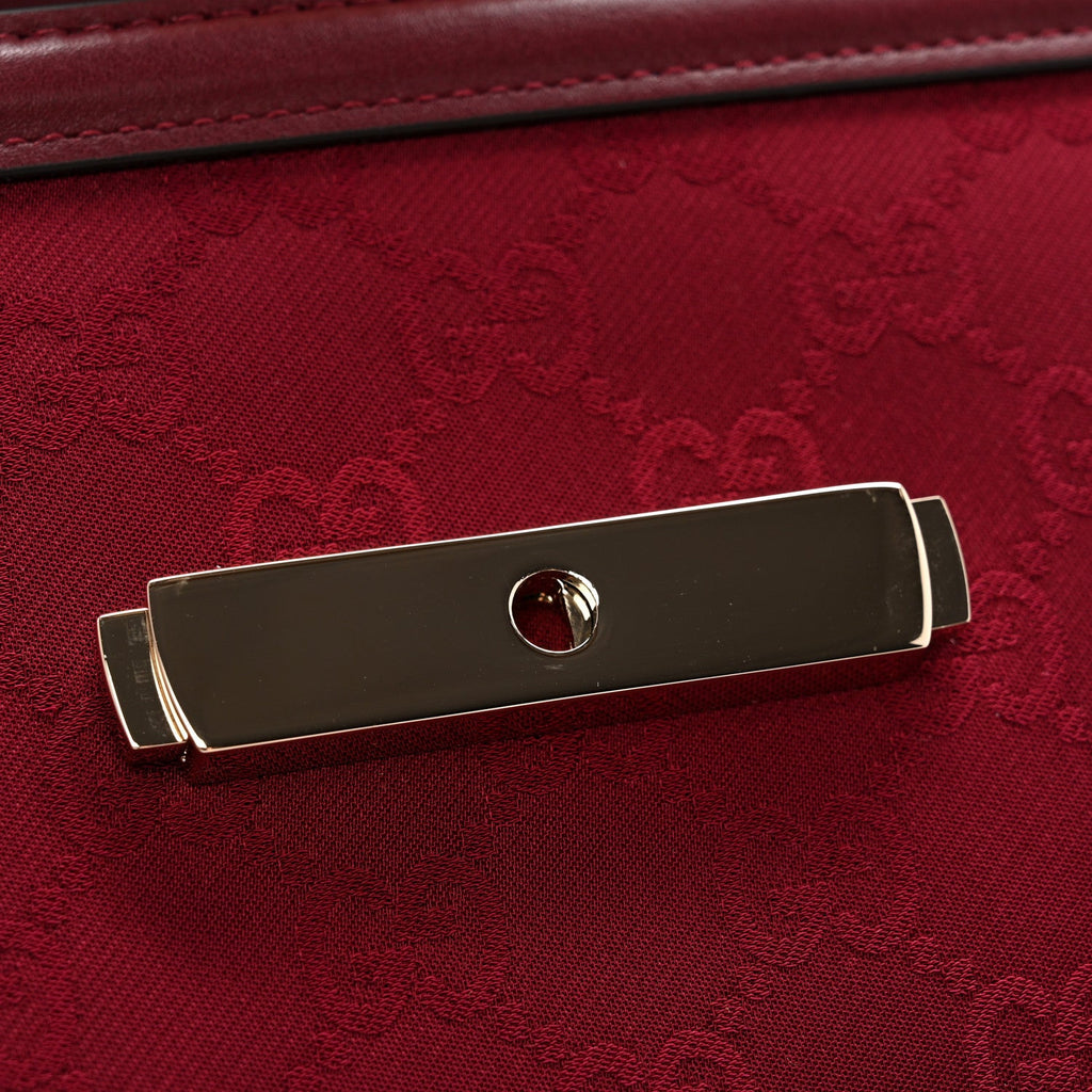 Crepe Wool Silk GG Monogram Go Small Shoulder Bag Rosso Ancora