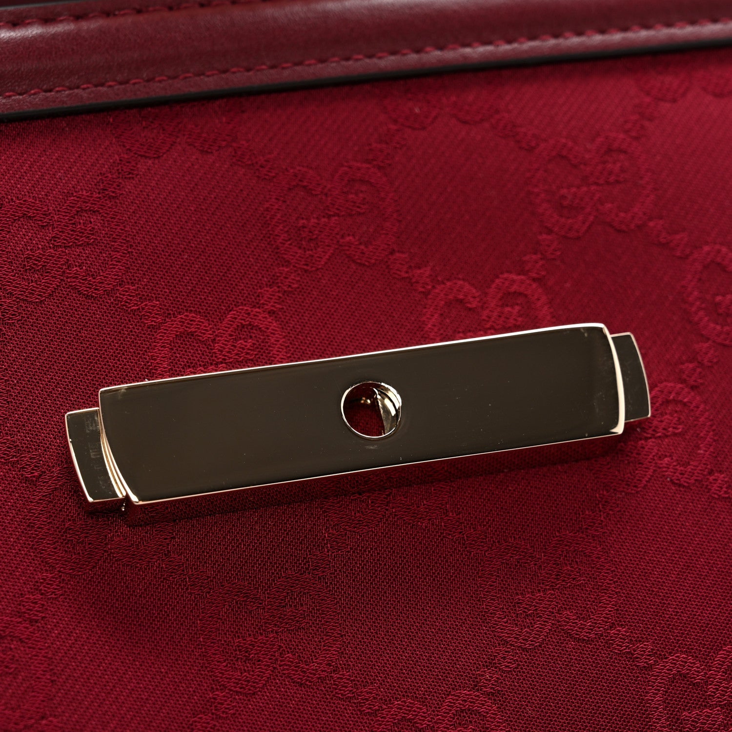 Crepe Wool Silk GG Monogram Go Small Shoulder Bag Rosso Ancora