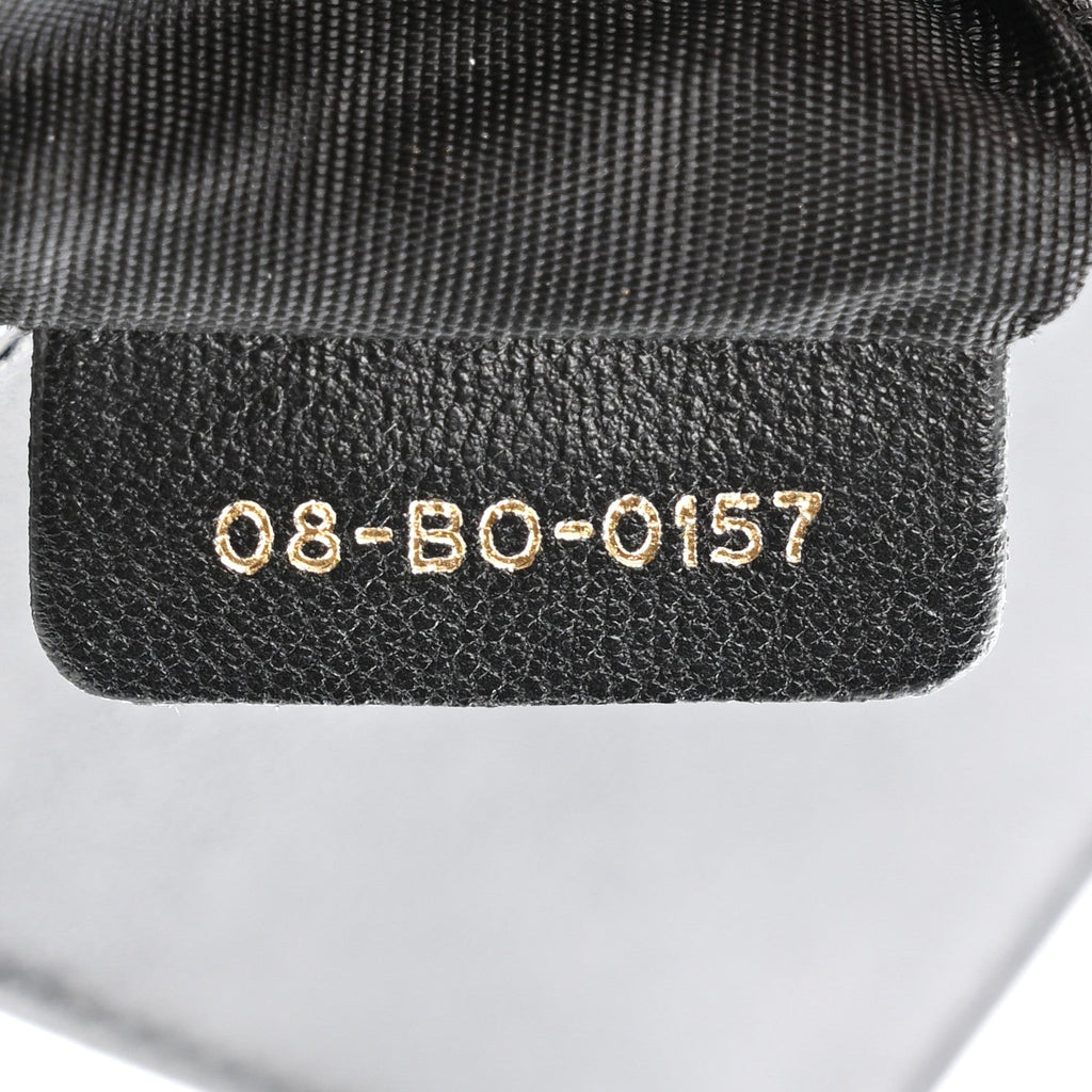 Calfskin Studded Diorama Wallet on Chain Pouch Black