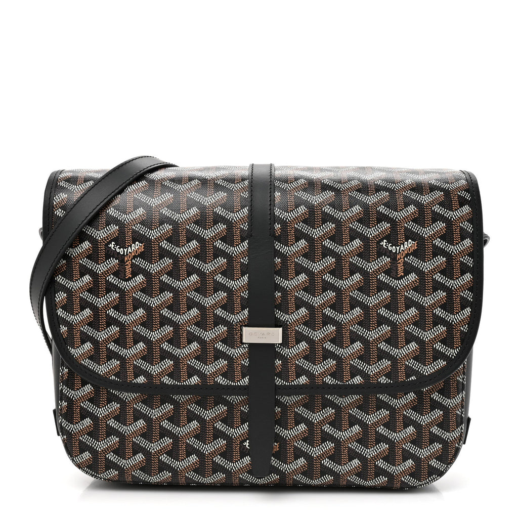 Goyardine Belvedere II MM Messenger Bag Black