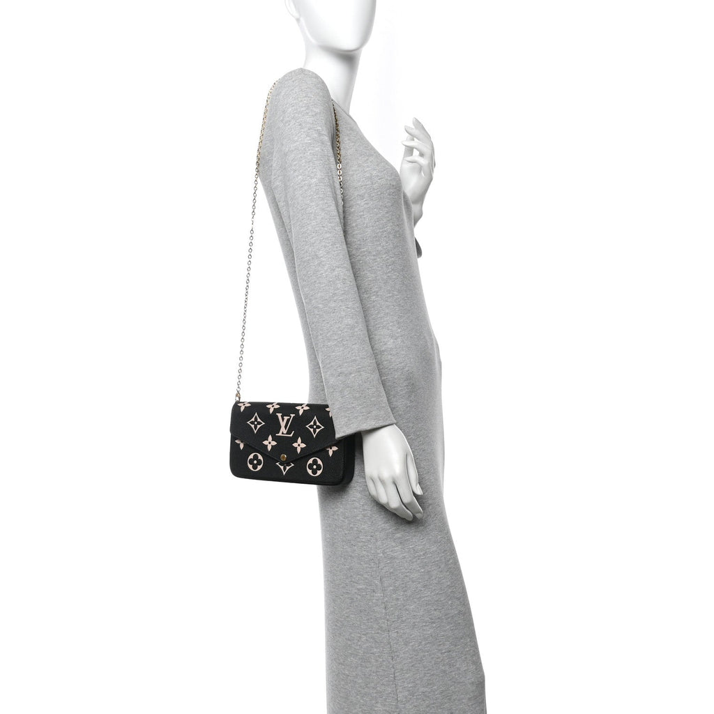 Empreinte Monogram Giant Felicie Pochette Black Beige