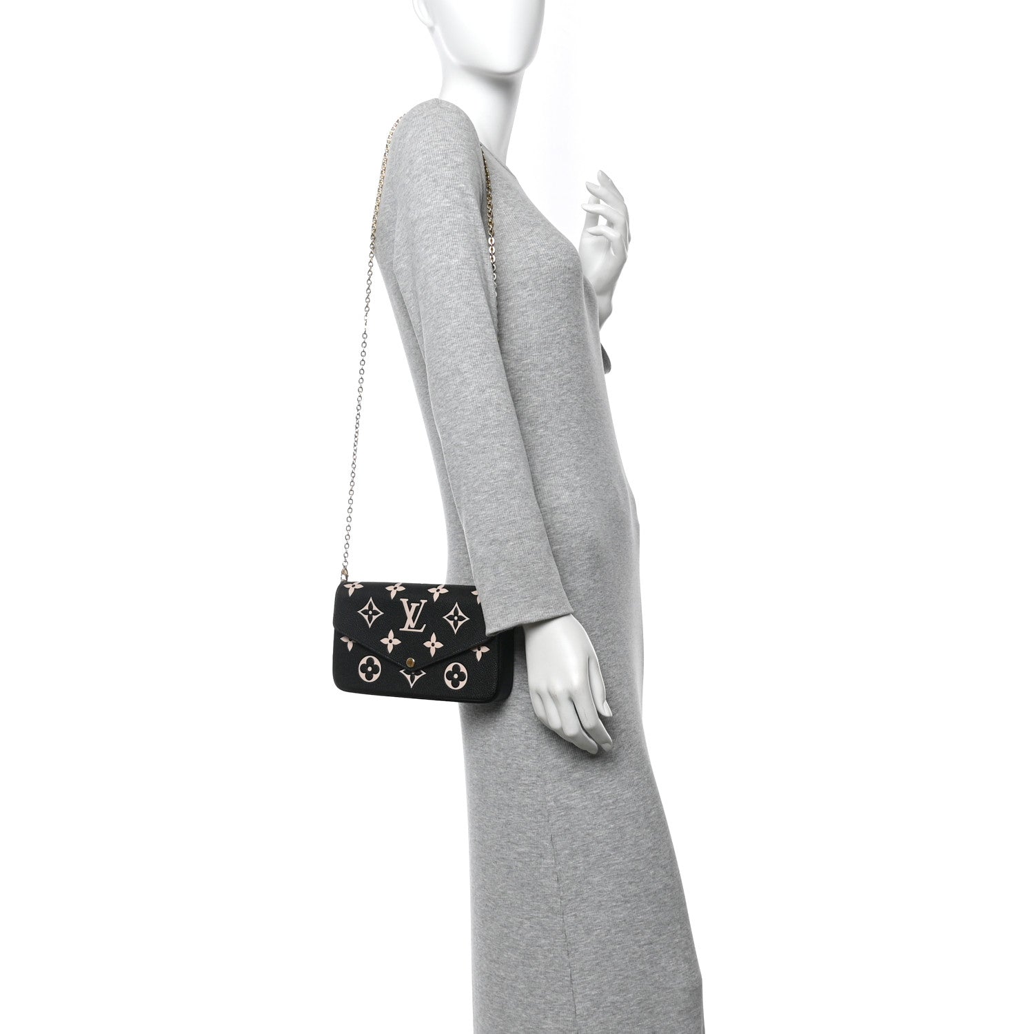 Empreinte Monogram Giant Felicie Pochette Black Beige