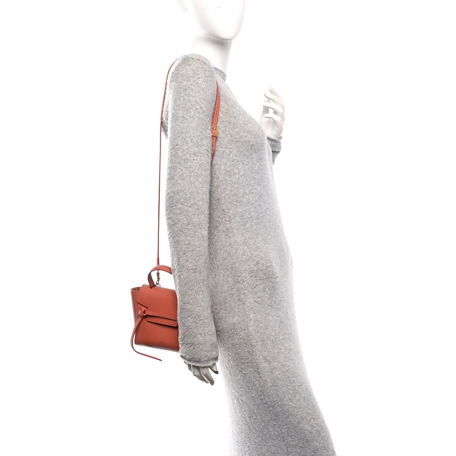 Grained Calfskin Nano Belt Bag Terracotta
