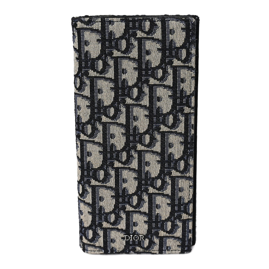 Oblique Long Vertical Wallet Blue Multicolor