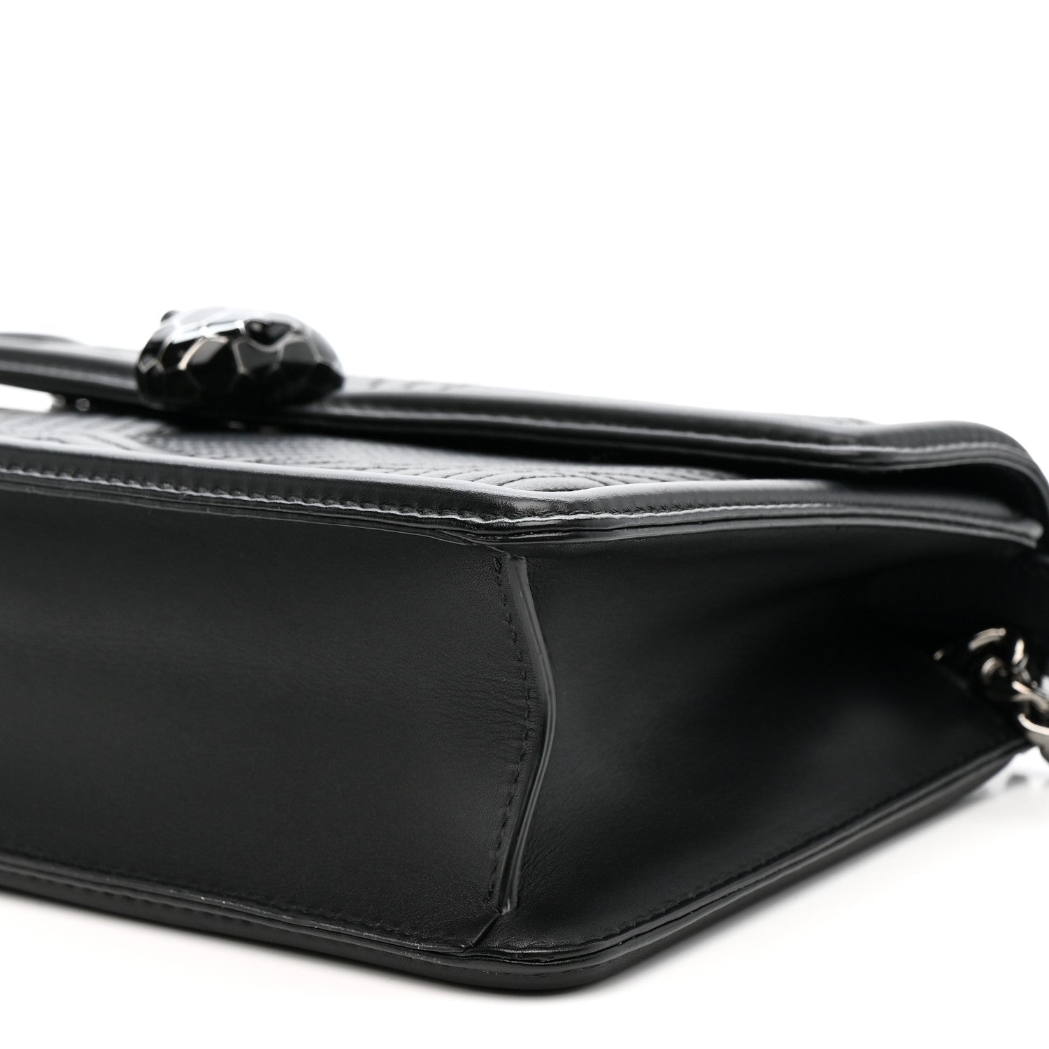 Quilted Nappa Smooth Calfskin Serpenti Forever Diamond Blast Shoulder Bag Black