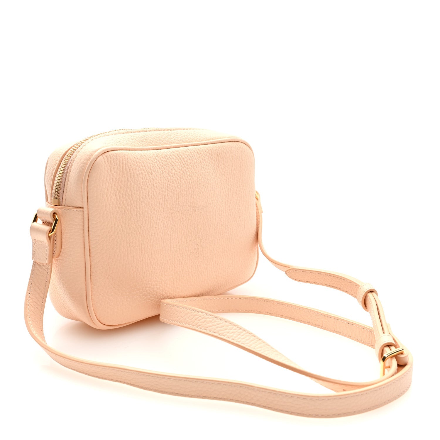 Grained Calfskin Small Camera Bag Peach Pink