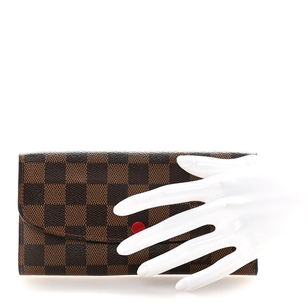 Damier Ebene Emilie Wallet Red