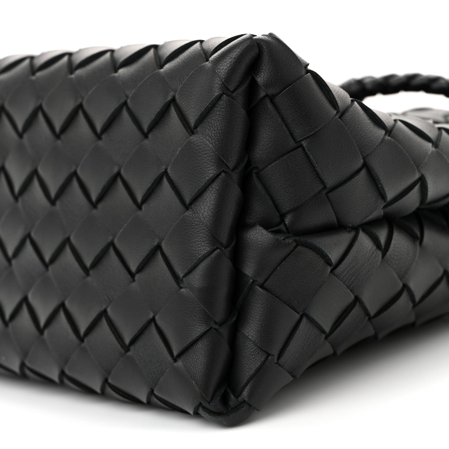 Nappa Intrecciato Small Andiamo Shoulder Bag Black