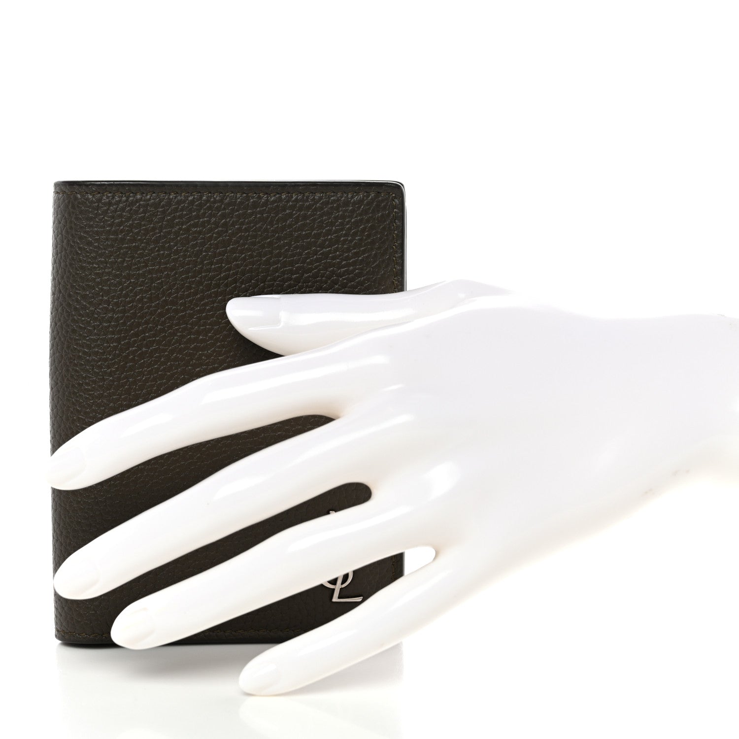 Calfskin Techno Credit  Wallet Dark Khaki