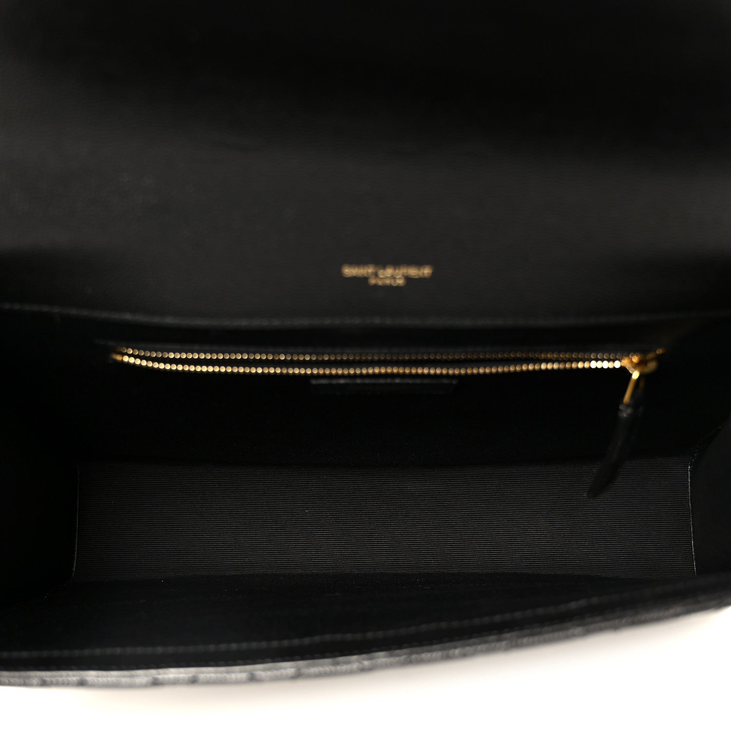 Grain De Poudre Textured Mixed Matelasse Large Triquilt Monogram Satchel Black