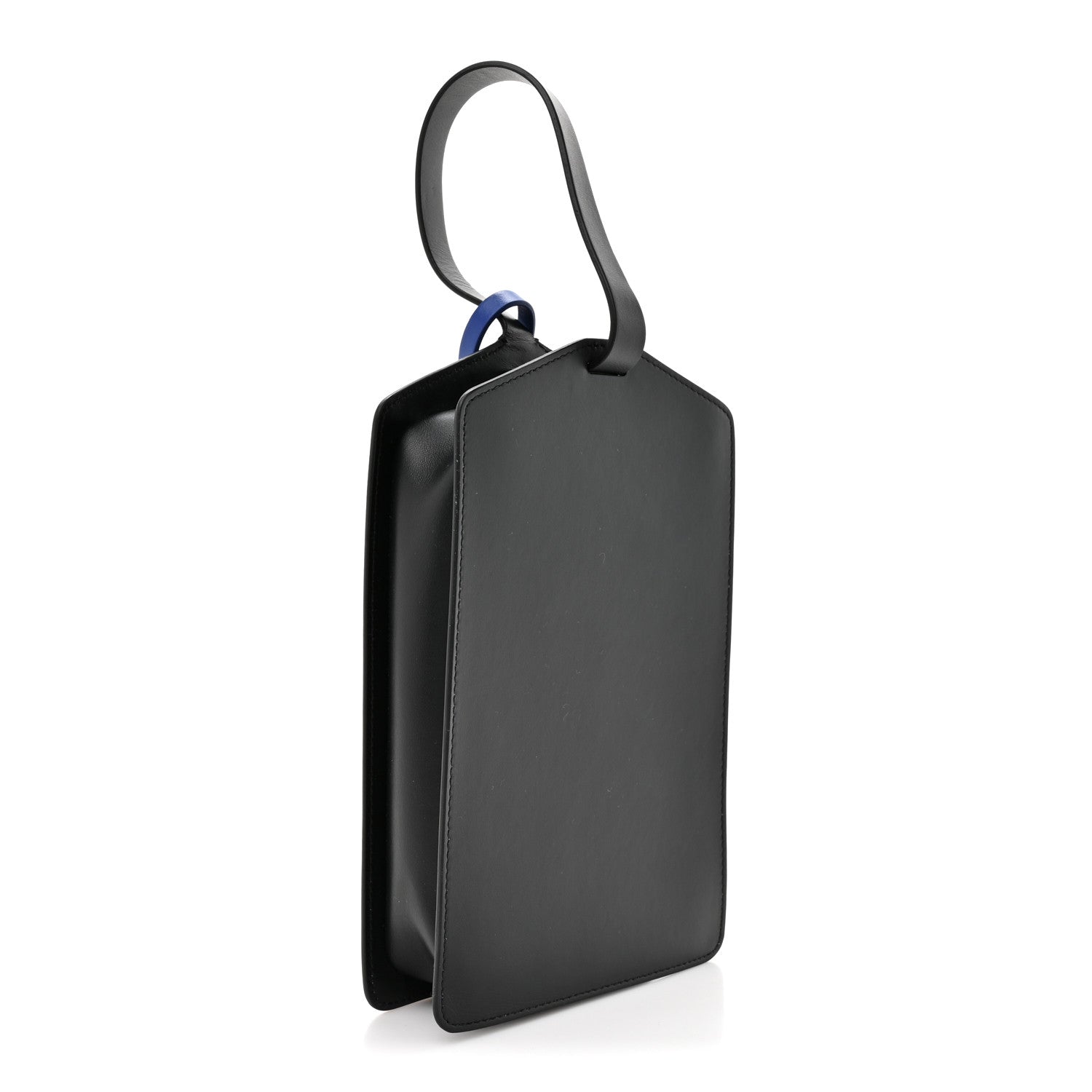 Calfskin Medium Zip Tie Clutch Black