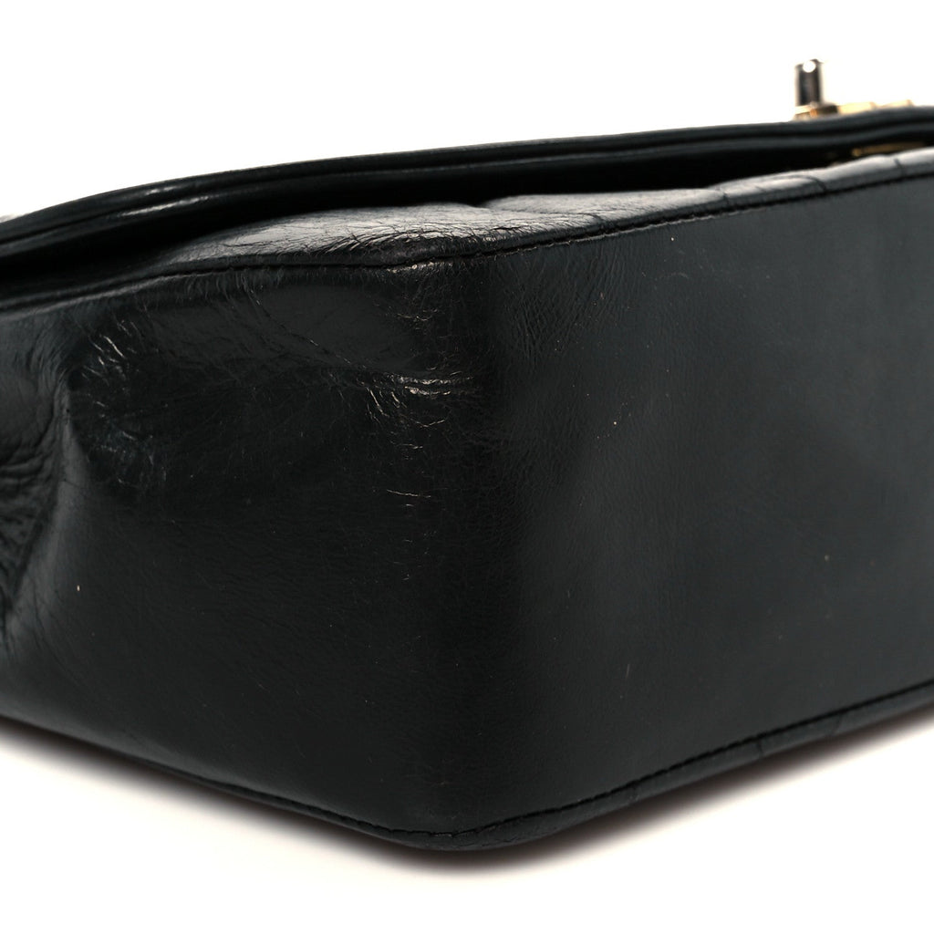 Lambskin Quilted Medium Single Flap Black