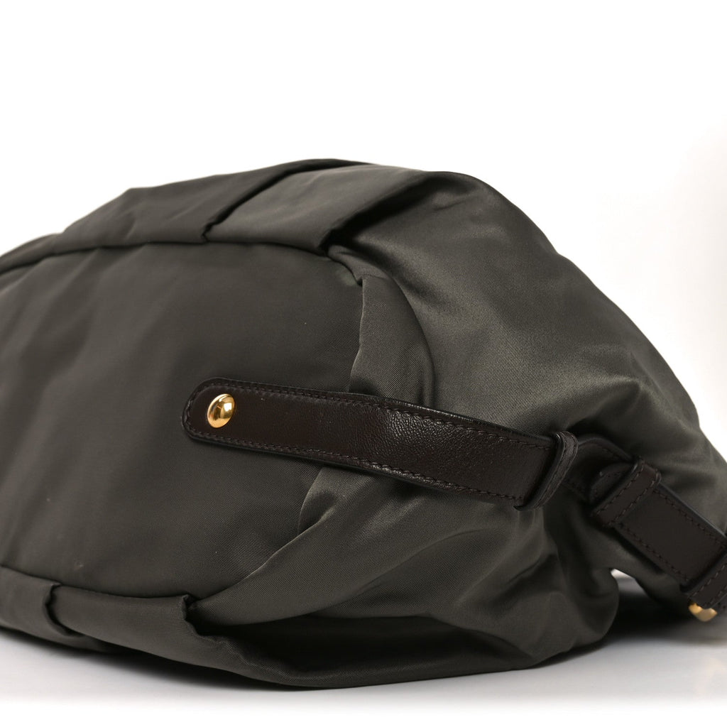 Tessuto Nylon Jacquard Logo Tote  Bruciato Sughero
