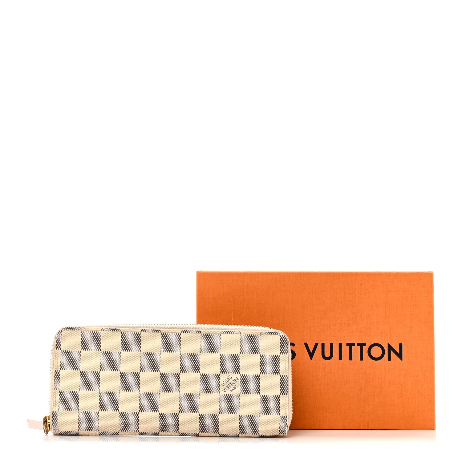 Damier Azur Clemence Wallet Rose Ballerine